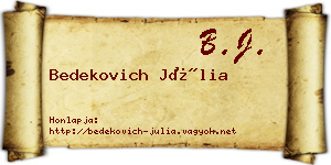 Bedekovich Júlia névjegykártya