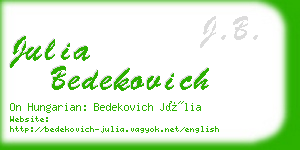 julia bedekovich business card